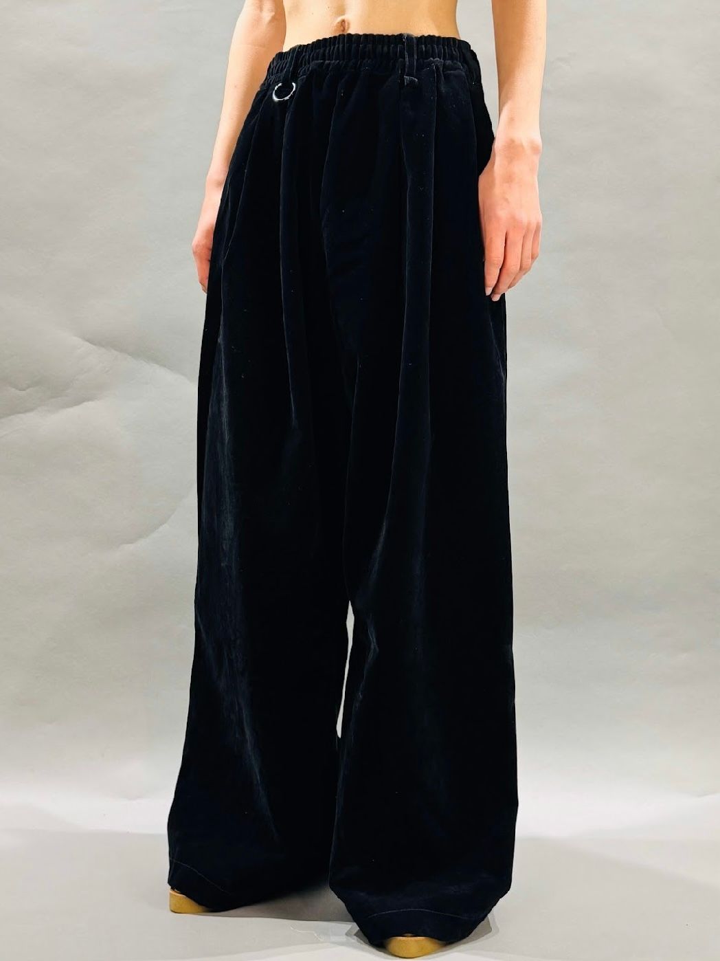 【25AW】フロッキー加工 カバード デニム 2サイド トラウザー パンツ / COVERED DENIM 2 SIDES TROUSERS / ブラック