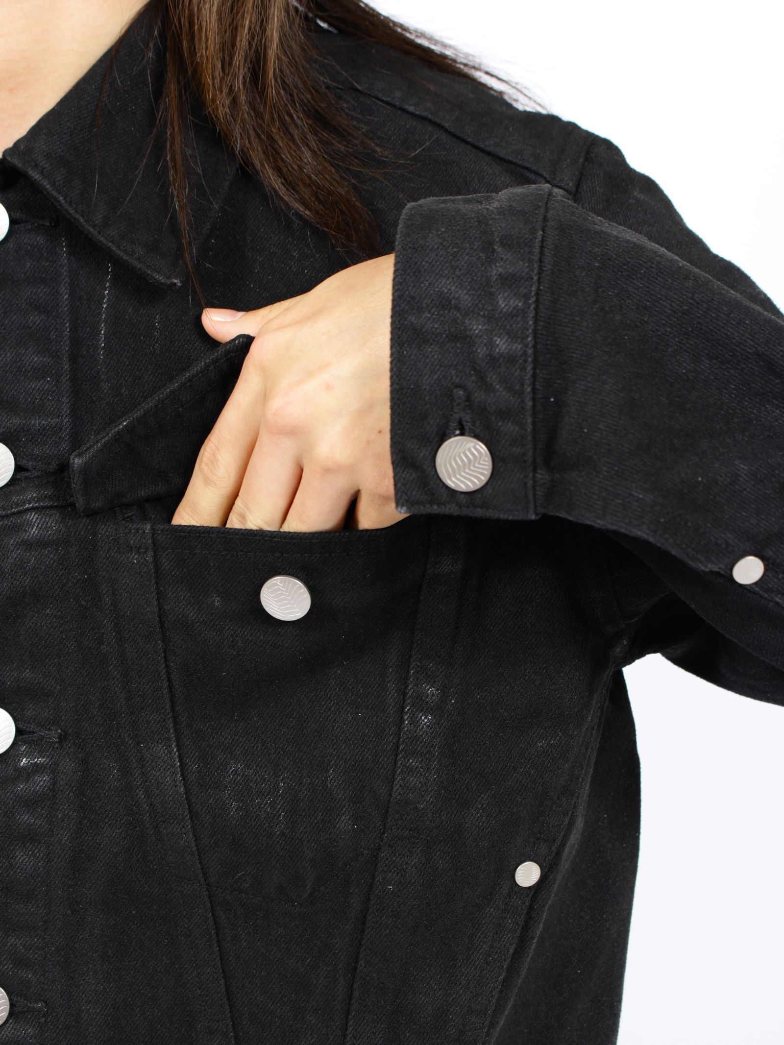 【26AW】デニム トラッカー ジャケットコーティング デニムジャケット / DENIM TRUCKER JACKET / LUSTER COATED BLACK(ブラック)