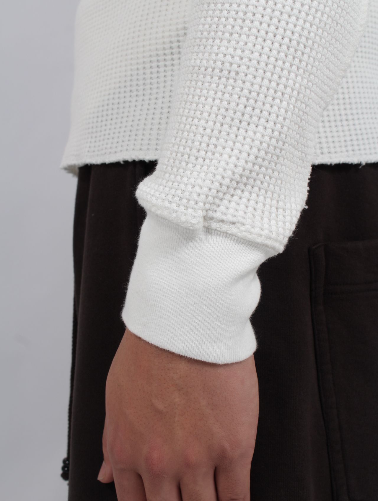 【25SS】ワッフル サーマル ロングスリーブ 長袖 Tシャツ / WAFFLE THERMAL LONG SLEEVE T-SHIRT / WHITE(ホワイト)