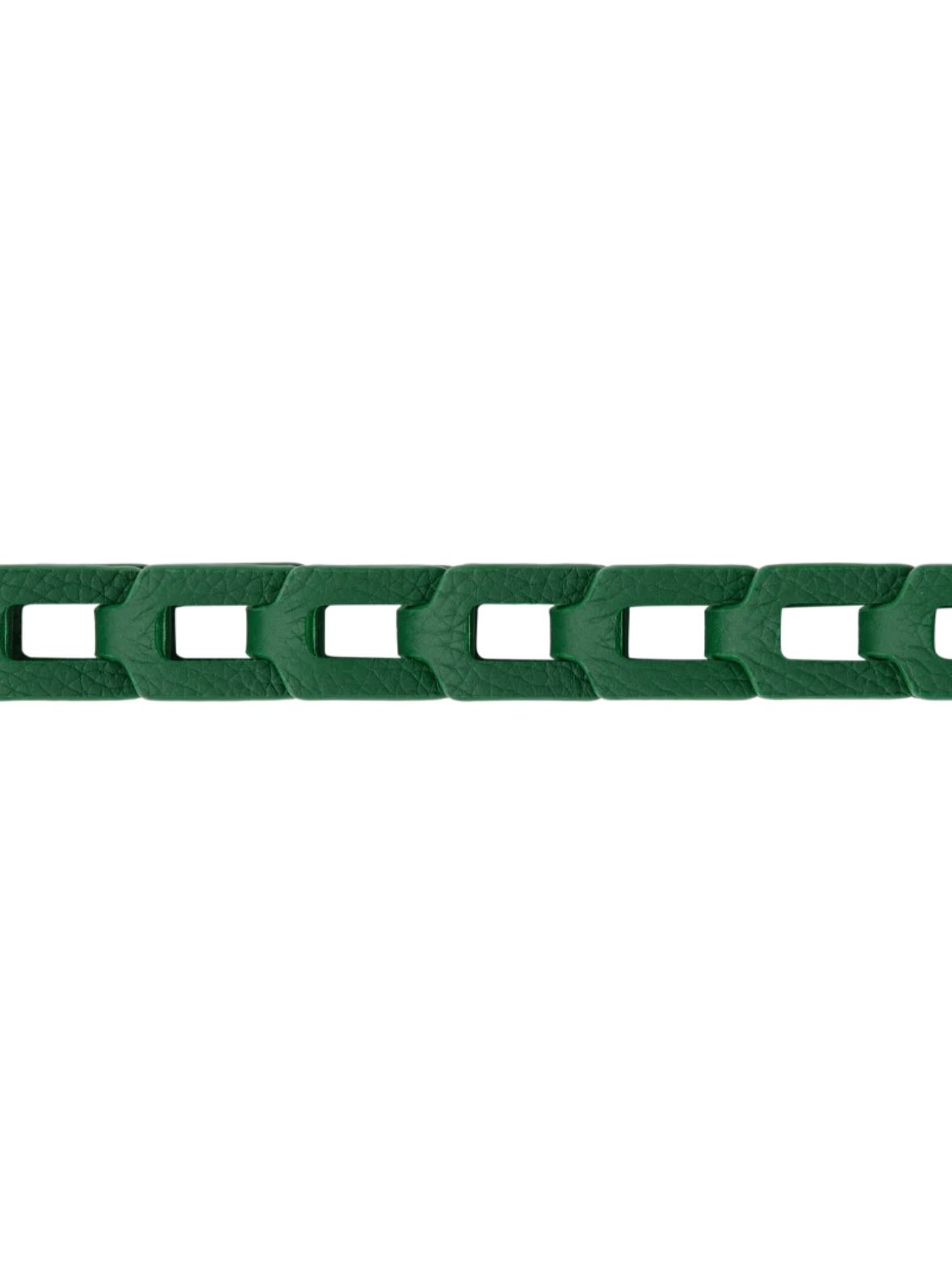 レザーチェーン ハンド ストラップ / HAND STRAP RECTANGLE / グリーン