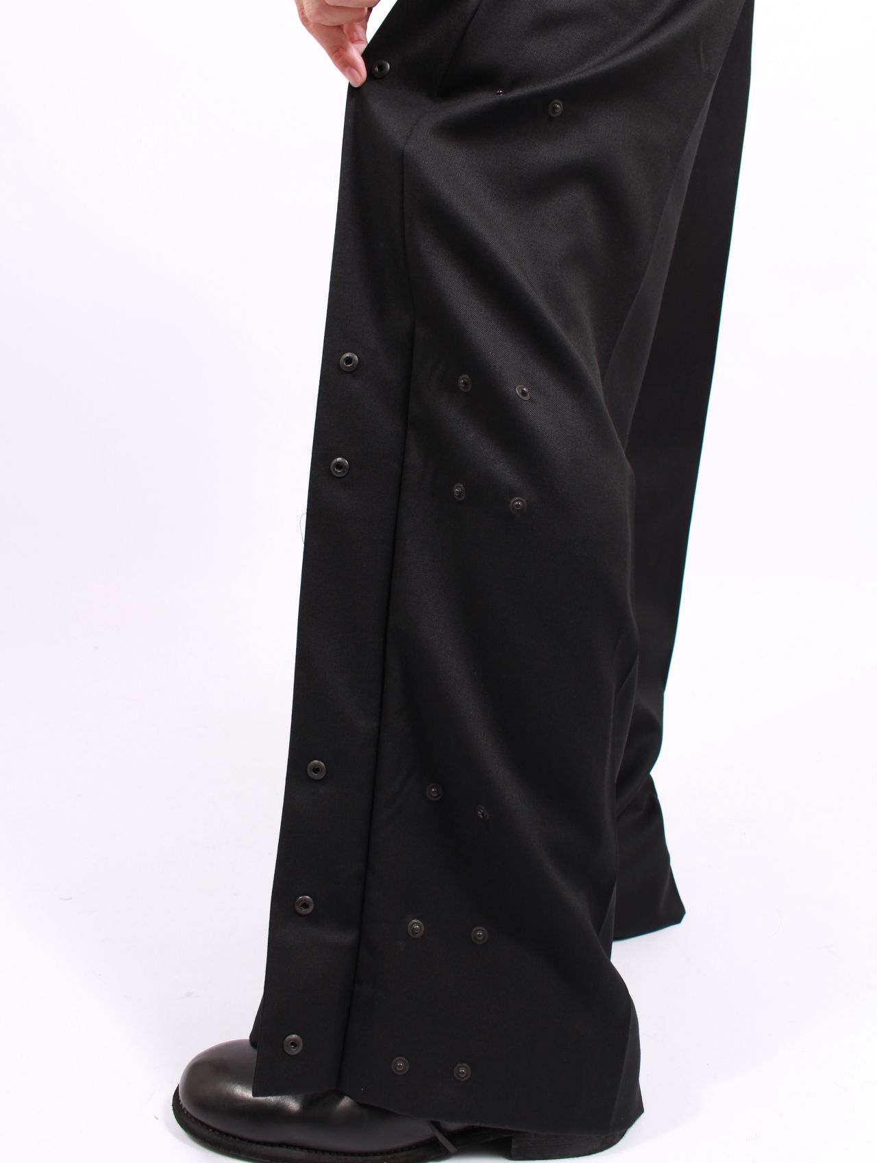 【25AW】タトゥー アジャスター ワイド パンツ / "TATTOO" ADJUSTER WIDE SLACKS / ブラック