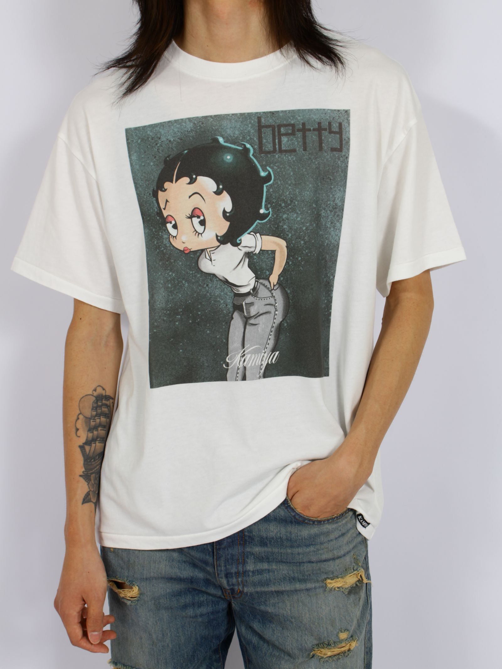【26AW】 ベティ ブープ 半袖 Tシャツ / BETTY BOOP TEE  T/C / ホワイト