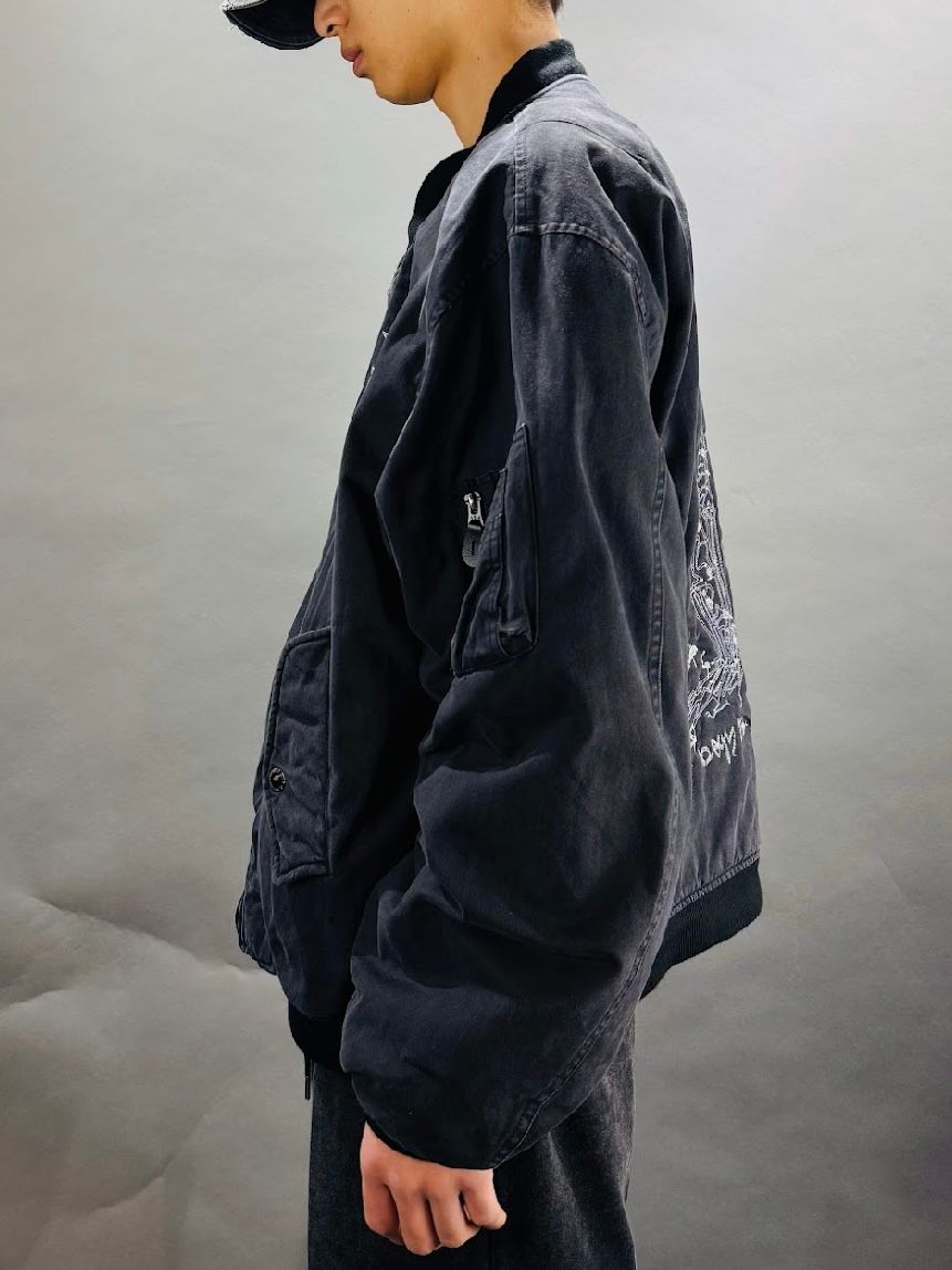 【25AW】スカル ドッグ オーバーサイズ MA-1 / SKULL DOG OVERSIZED MA-1 / ブラック