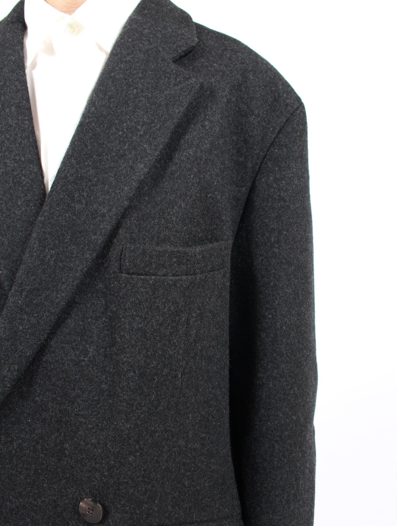 【25AW】フォグ ダブル ブレステッド コート / FOG DOUBLE BREASTED COAT / チャコール