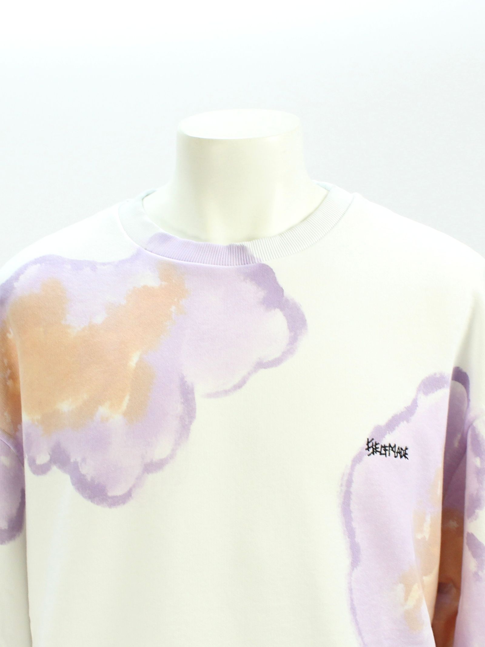 ランダムペイント スウェット / WATERCOLOR PAINT SWEAT  SHIRT / ホワイト × マルチ