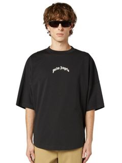 PALM ANGELS - 【25AW】定番 バック カーブロゴ オーバー 半袖 Tシャツ 