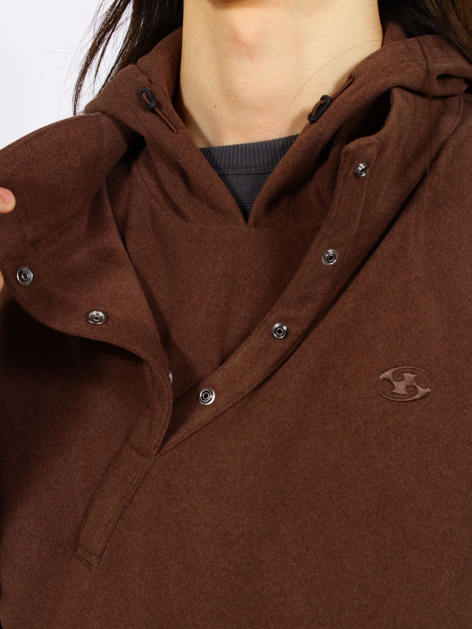 【26AW】レイヤード フーディー / LAYERED HOODIE / ブラウン