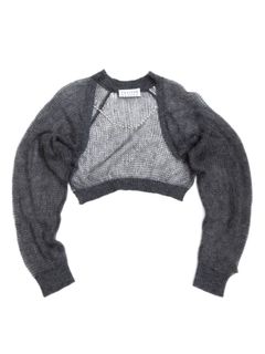 【24AW】モヘア ボレロ ニット / MOHAIR KNIT BOLERO / チャコール