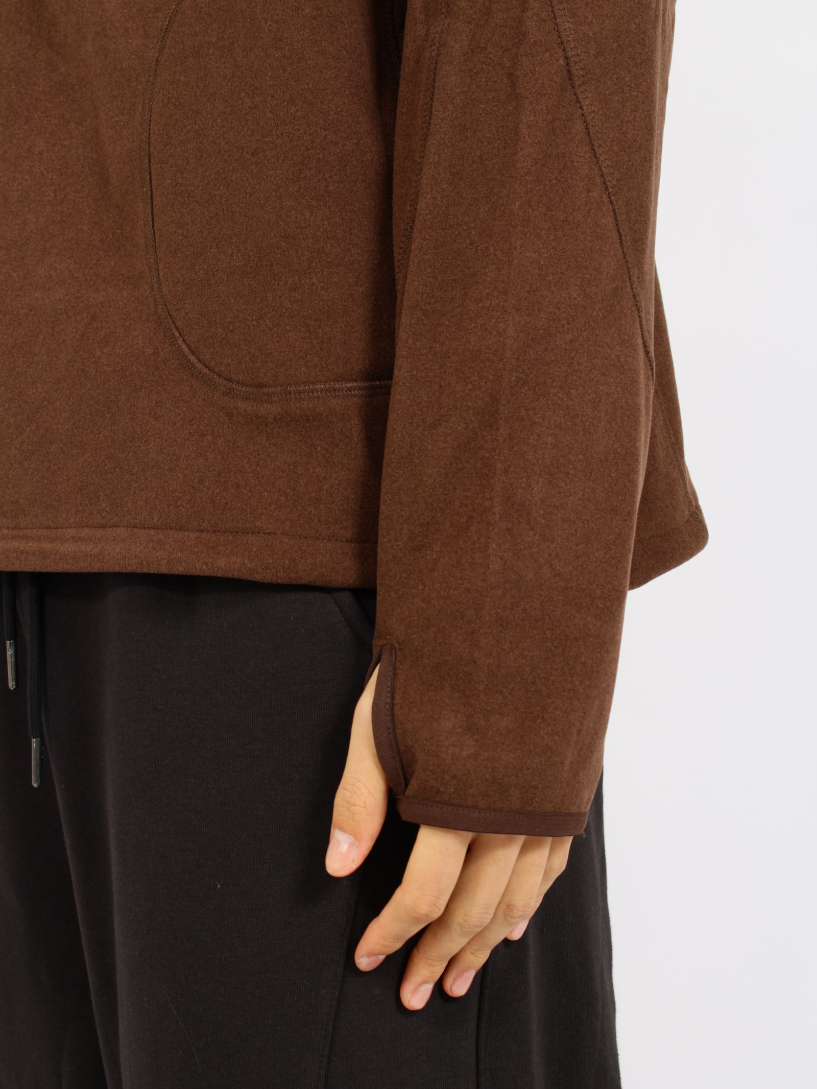 【26AW】レイヤード フーディー / LAYERED HOODIE / ブラウン
