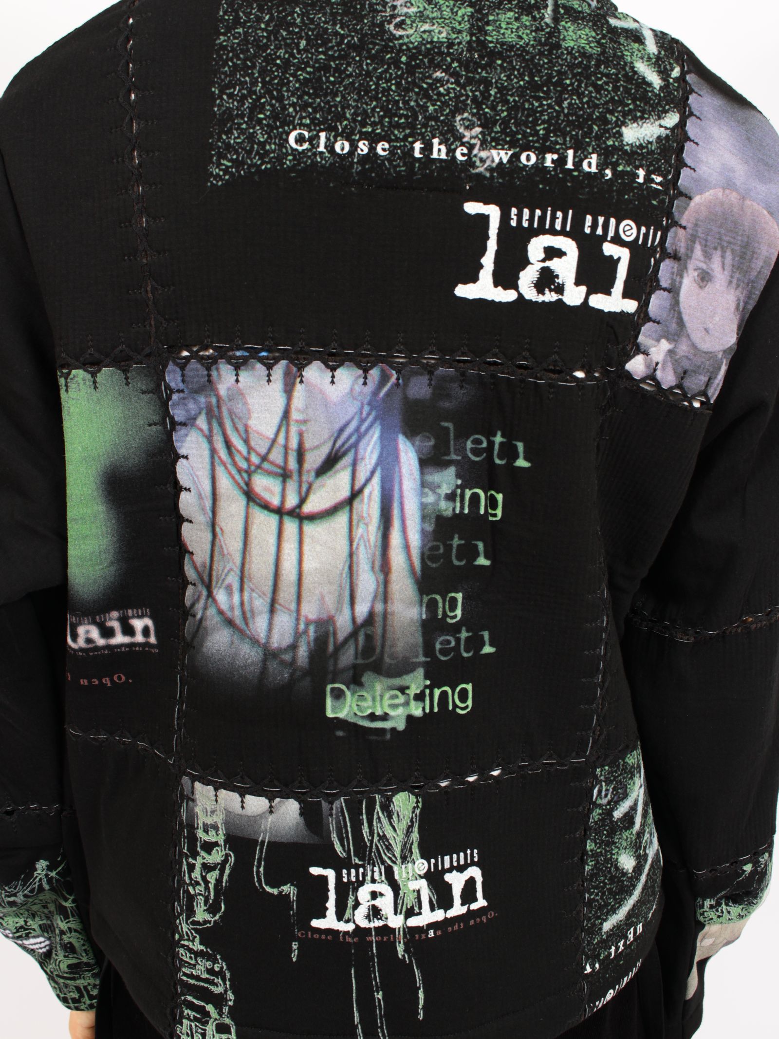【26AW】フラグメント カーディガン バージョン シリアル エクスペリメンツ レイン / FRAGMENT CARDIGAN VER, SERIAL EXPERIMENTS LAIN / ブラック