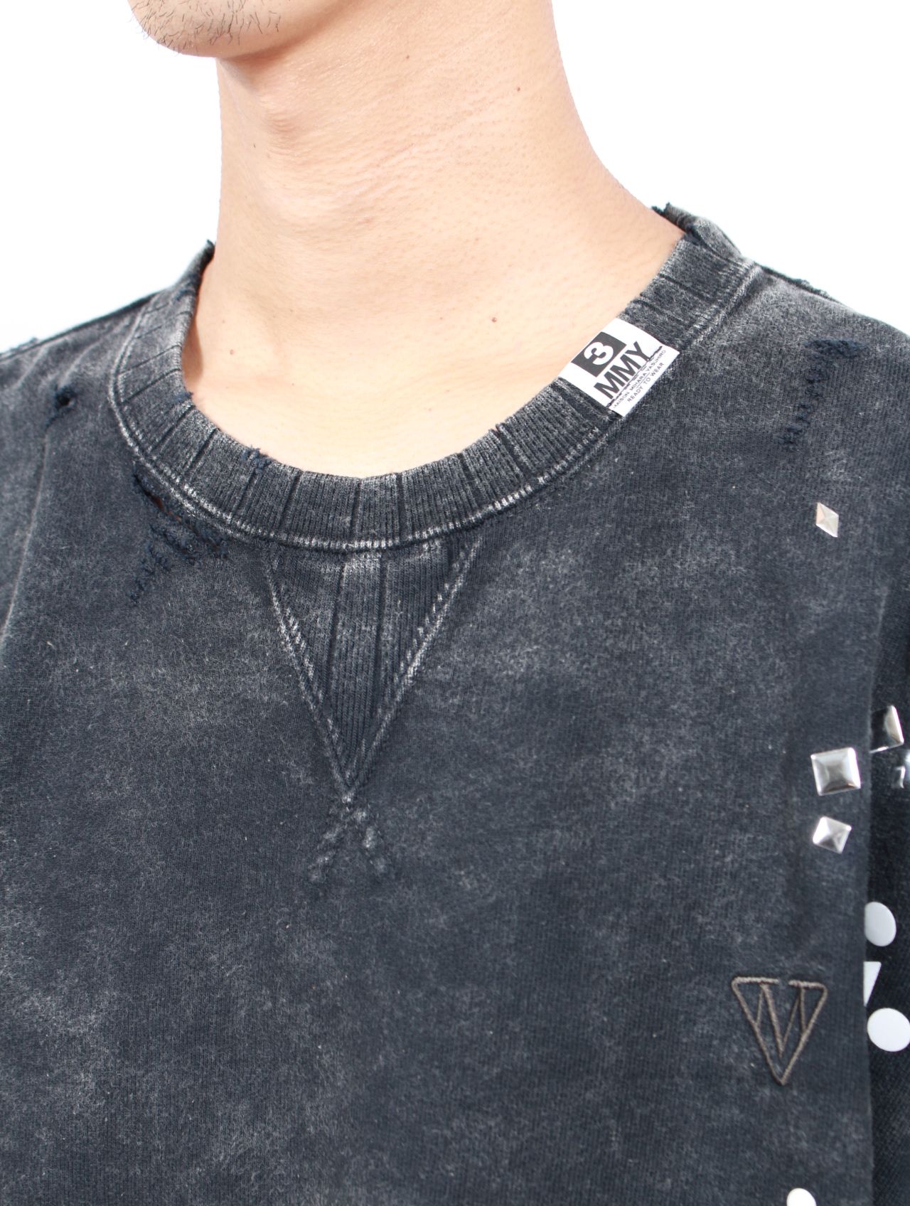【25AW】エンブリッシュ ブリーチ プルオーバー / EMBELLISH BLEACH PO / ブラック
