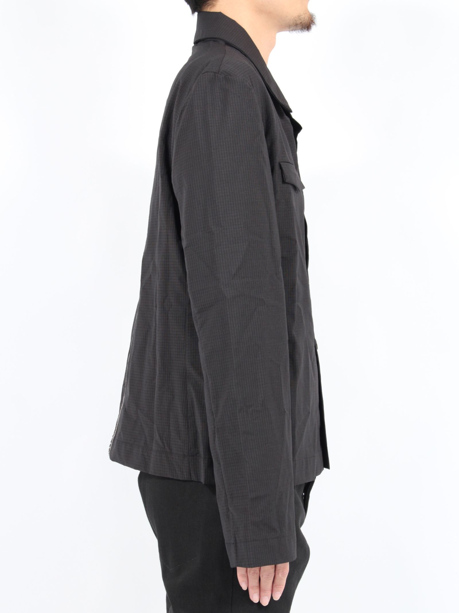 【24AW】2フロント ポケット シャツジャケット / 2 FRONT POCKET SHIRT JACKET / ブラック