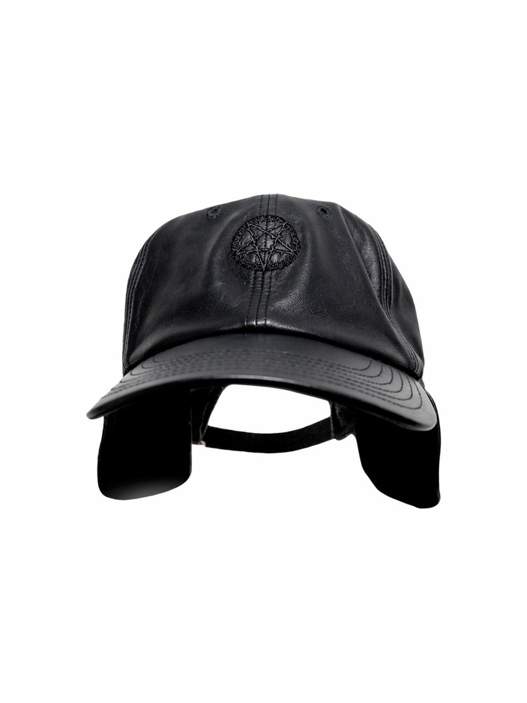 【THE GEEKSコラボ】レザー イヤーフラップ キャップ / x THE GEEKS LEATHER EARFLAP CAP / ブラック