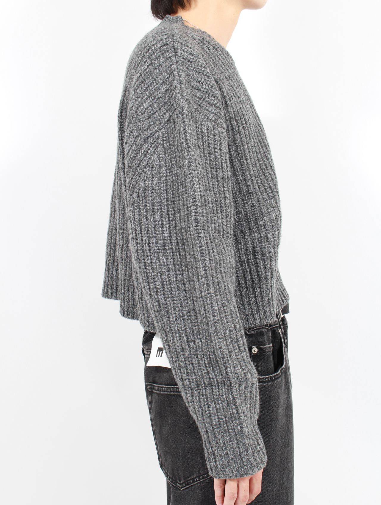 【25AW】ボンバー ニット カーディガン / BOMBER CARDIGAN / GREY(グレー)