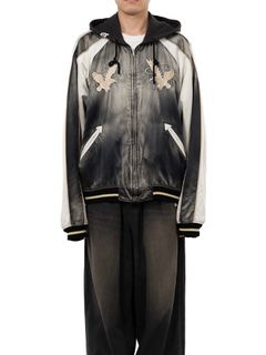 【25AW】リバーシブル フーディー レイヤード スーベニア ジャケット / SOUVENIR JACKET / ブラック