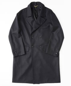 ワイドシルエット ダブルチェスターコート W COAT "w.c" / ブラック