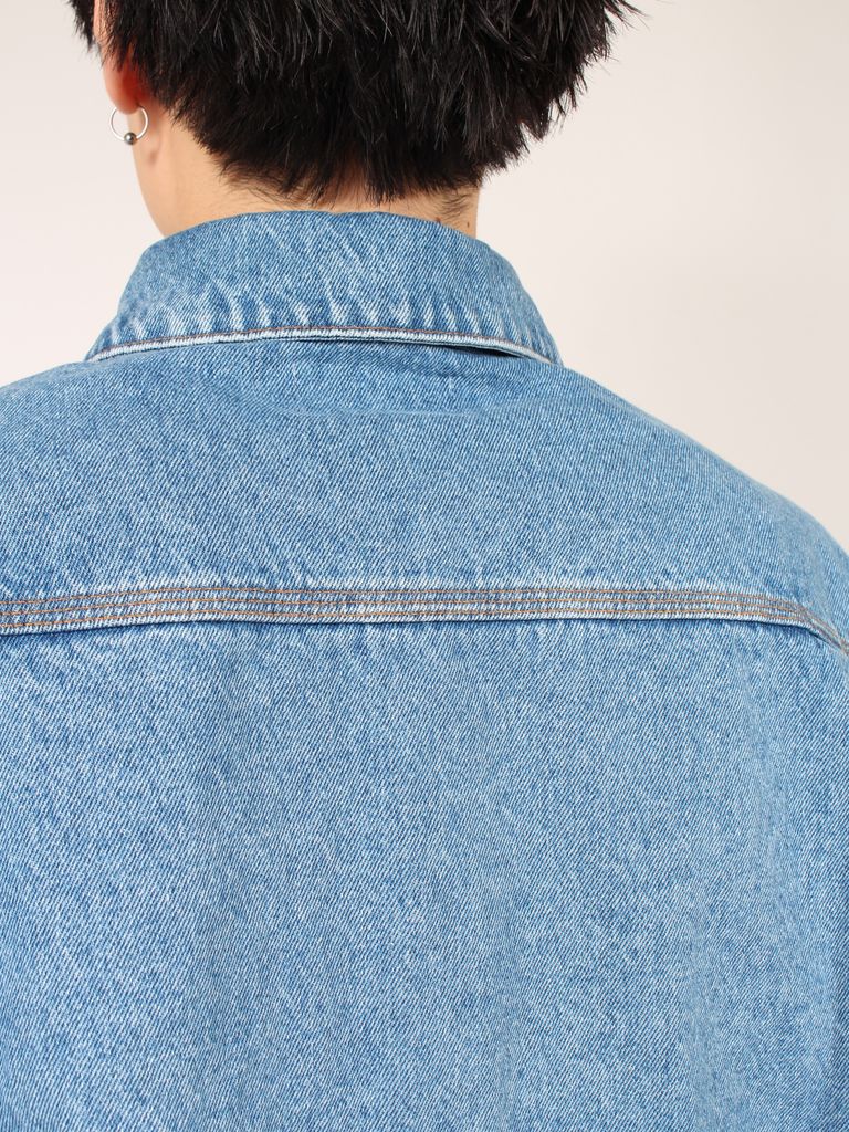 HED MAYNER - 【24SS】オーバーサイズ デストロイ デニムシャツ 