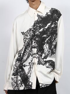 【25SS】ユーロピアン プリント シャツ / EUROPEAN PRINT SHIRTS / ホワイト