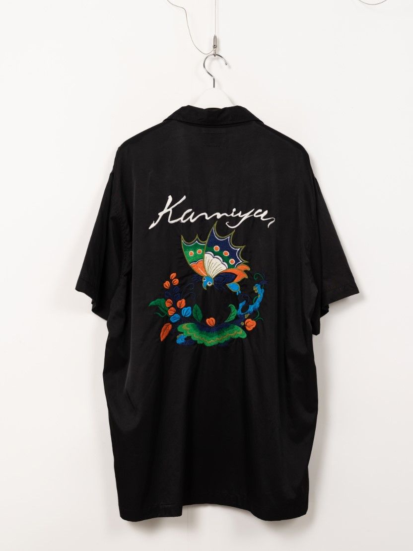 【25SS】"アゲハ" 刺繍 シャツ / “AGEHA” EMBROIDERY SHIRT / ブラック