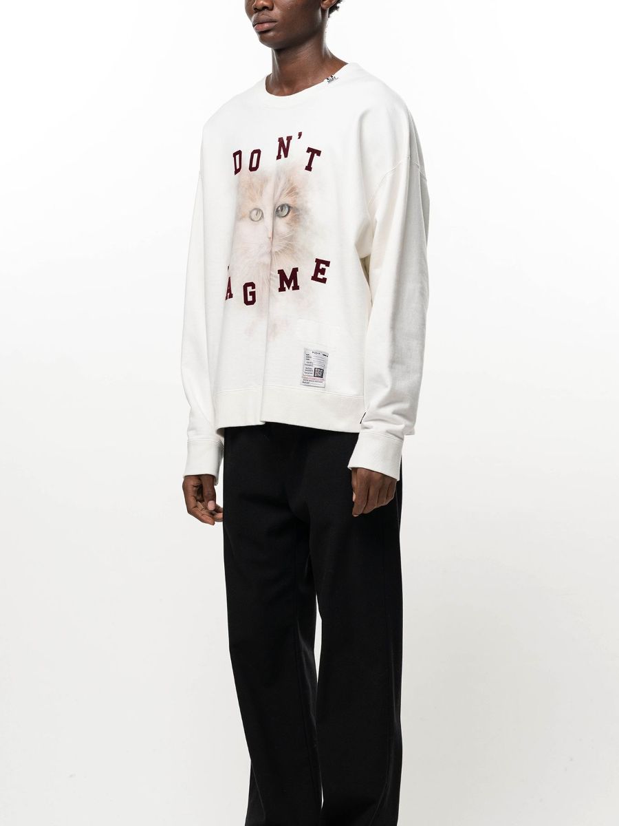 【26AW】 キャット プリンテッド スウェット プルオーバー / CAT PRINTED SWEAT PO / ホワイト