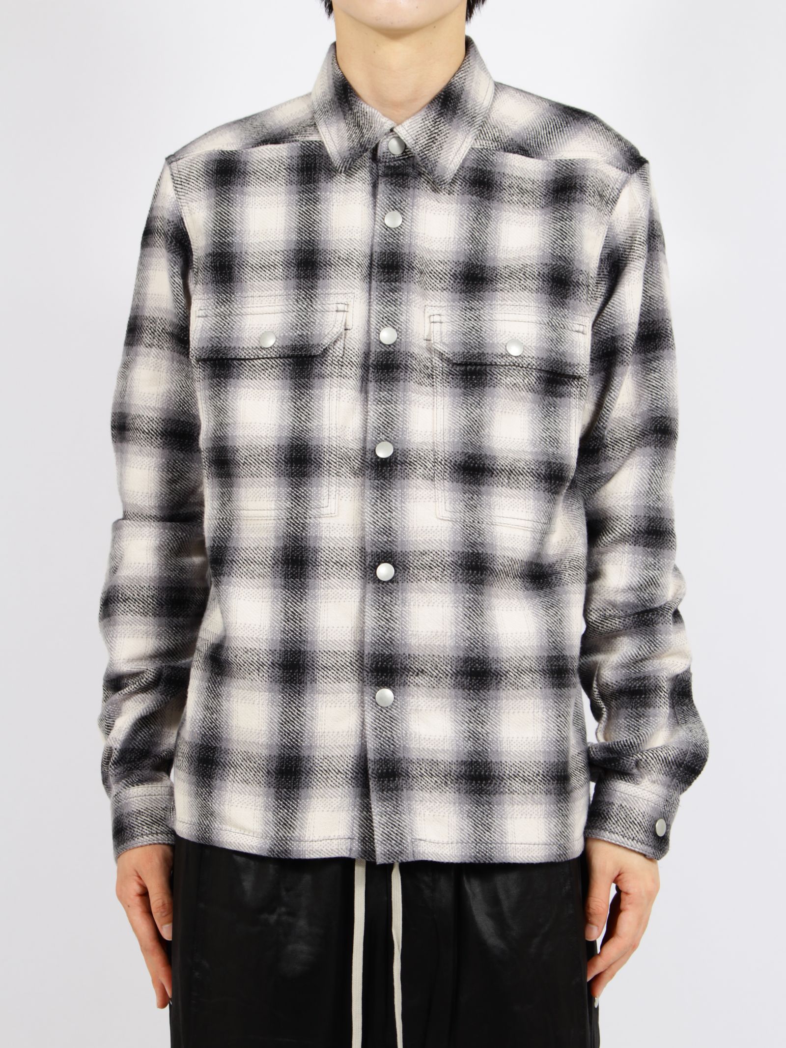 【26SS】クロップド アウター シャツ / CROPPED OUTERSHIRT / GREY OMBRE(グレー)