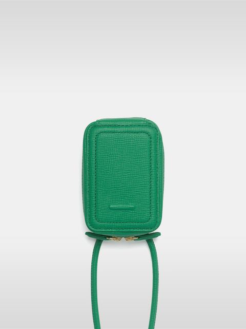 レザーストラップ付アイフォンアクセサリー マイクロバッグ / STRAPPED ACCESSORY MICROBAG / ジョリーグリーン