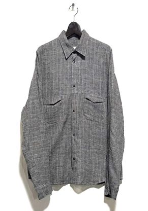 【27SS】 オフィサー ウィーブ シャツ 長袖 シャツ / OFFICER SHIRTS WEAVE / ベージュ