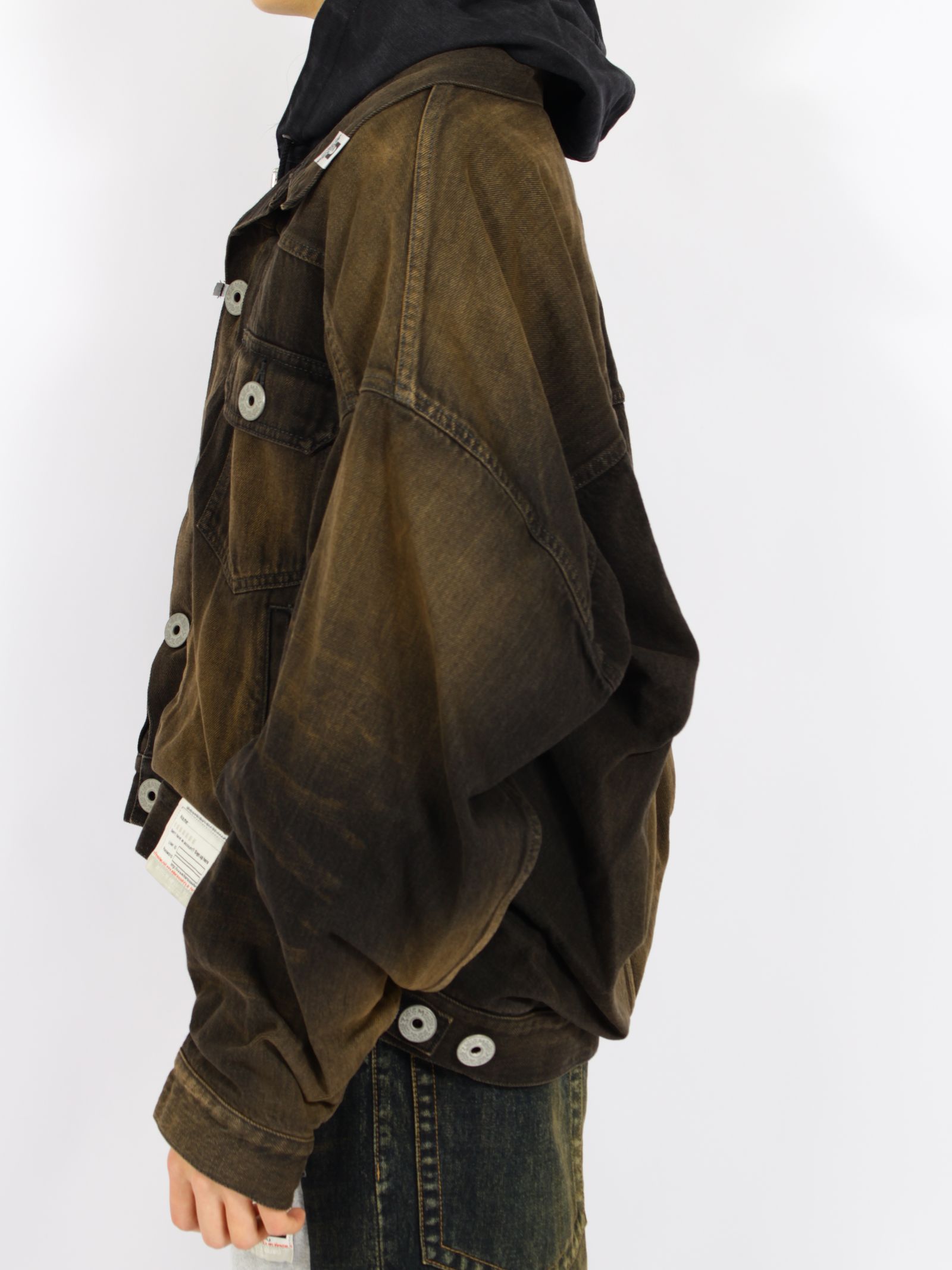 【26AW】 レイヤード デニム ジャケット / LAYERED DENIM JACKET / ブラック