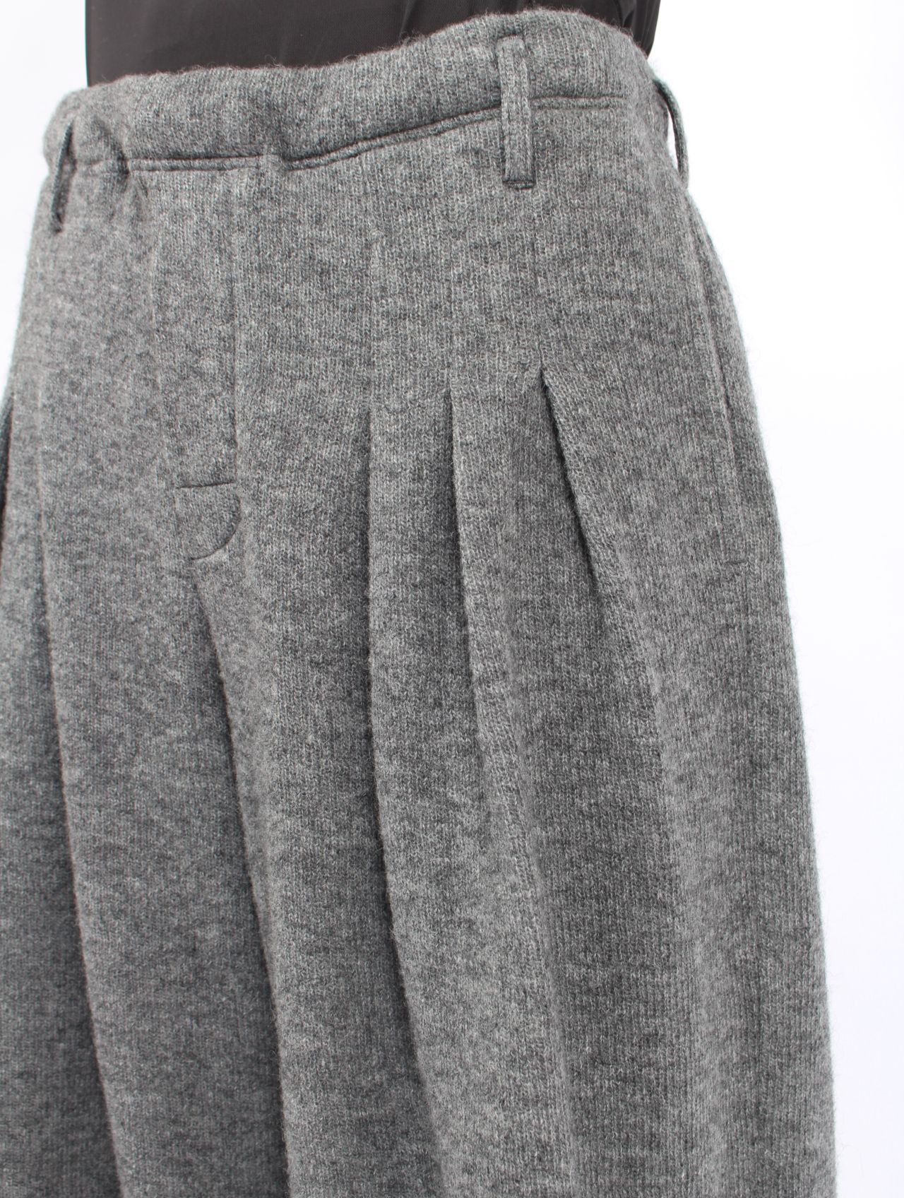 【25AW】ウール ダブル フェイス バギー パンツ / WOOL DOUBLE FACE BAGGY PANTS / グレー