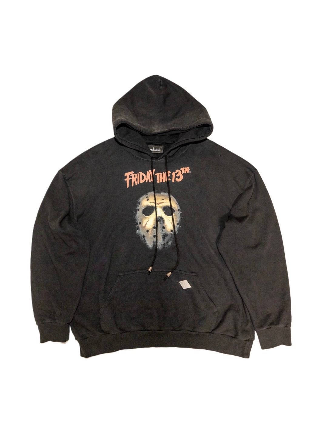 【13日の金曜日コラボ】ヴィンテージ エフェクト フーディー / x FRIDAY THE 13TH VINTAGE EFFECT HOODIE / ブラック