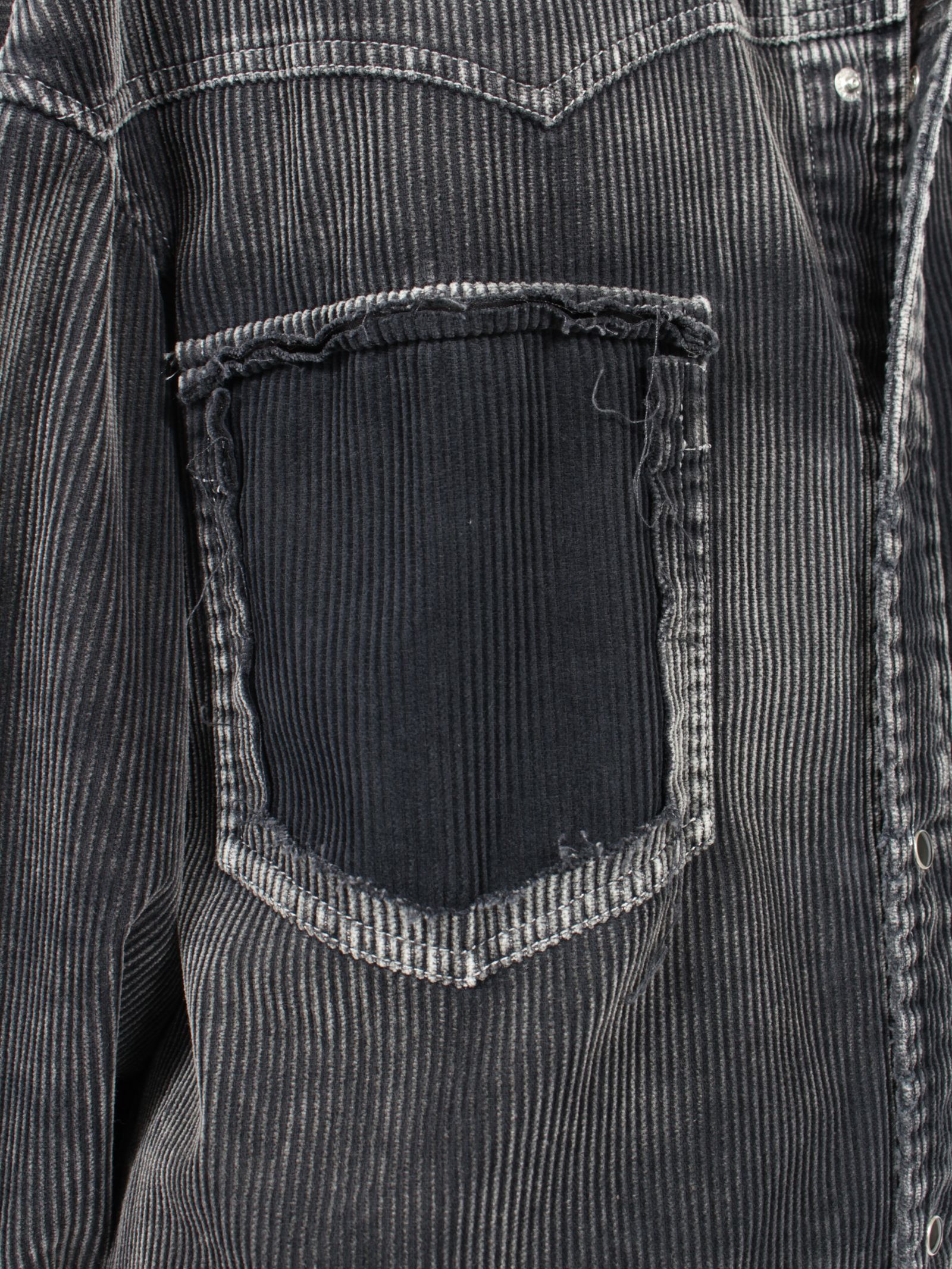 【24AW】エイジ コーデュロイ シャツ / AGED CORDUROY SHIRTS / ブラック