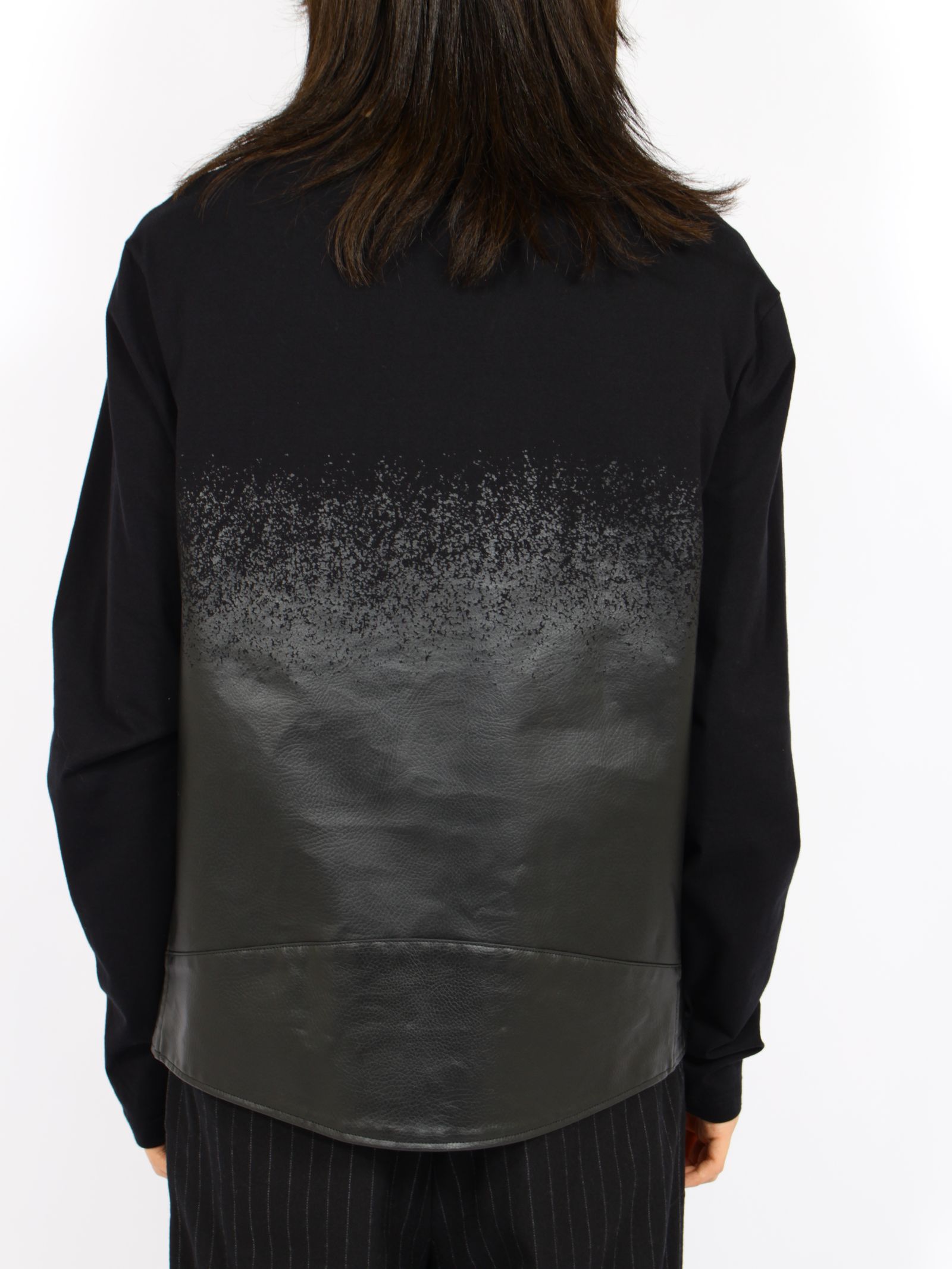 【26AW】ライダース シャツ 長袖 グラデーション Tシャツ / RIDERS T-SHIRTS / ブラック