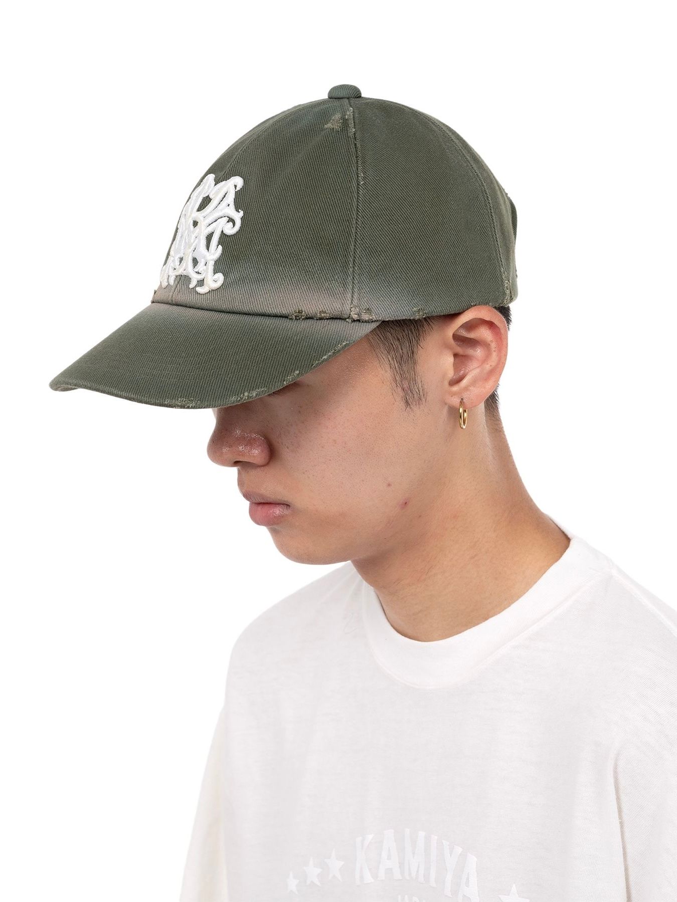 【25SS】"カミヤ" ディストレスド キャップ / “KMY”DISTRESSED CAP / カーキ