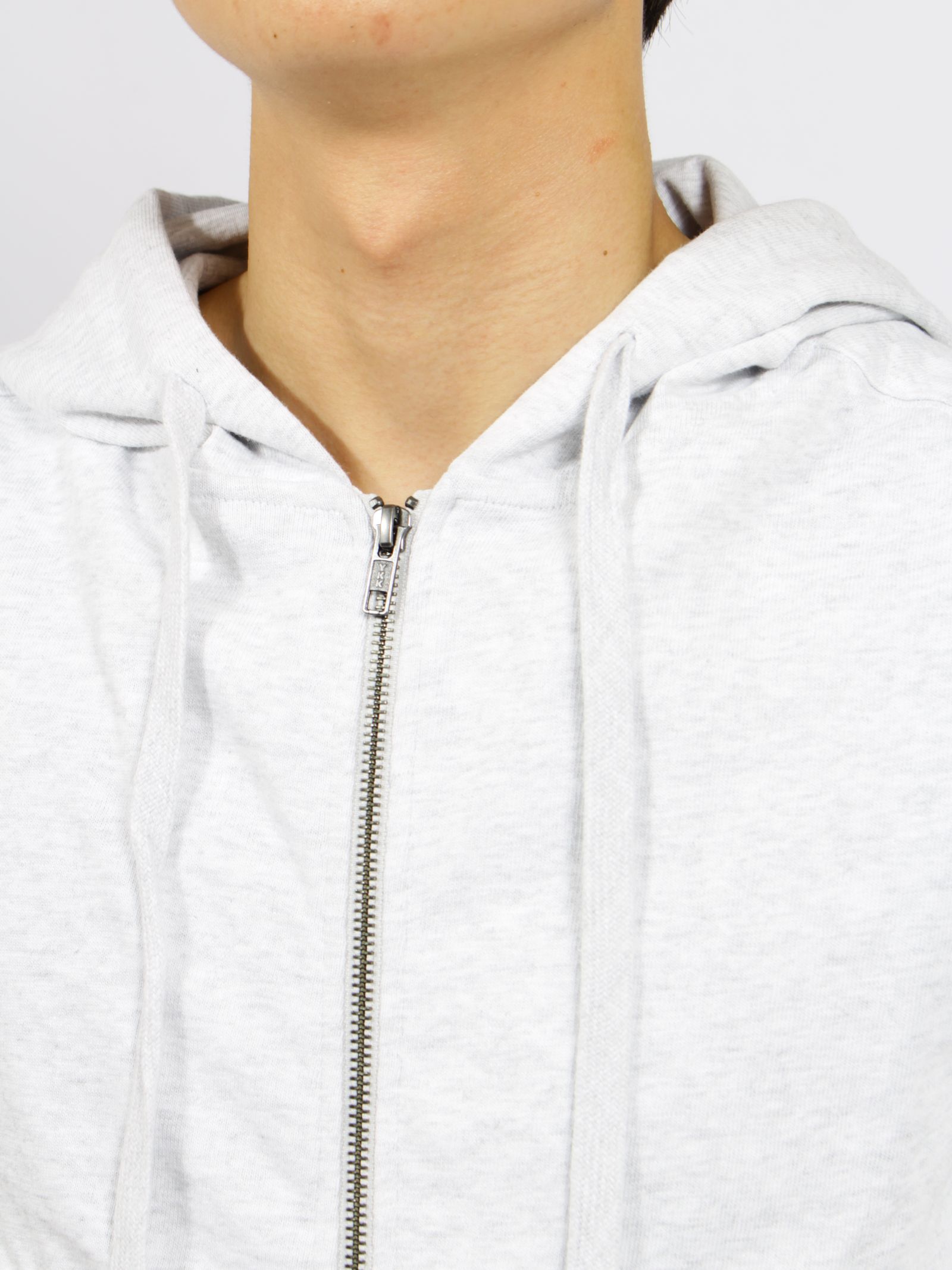 ライトウェイト クロップド ジップアップ フーディー パーカー / LIGHTWEIGHT CROPPED  ZIP UP / HEATHER GREY(グレー)