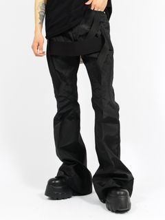 【26SS】メガストラップ ボラン フレア パンツ / MEGASTRAPPED BOLANS / ブラック