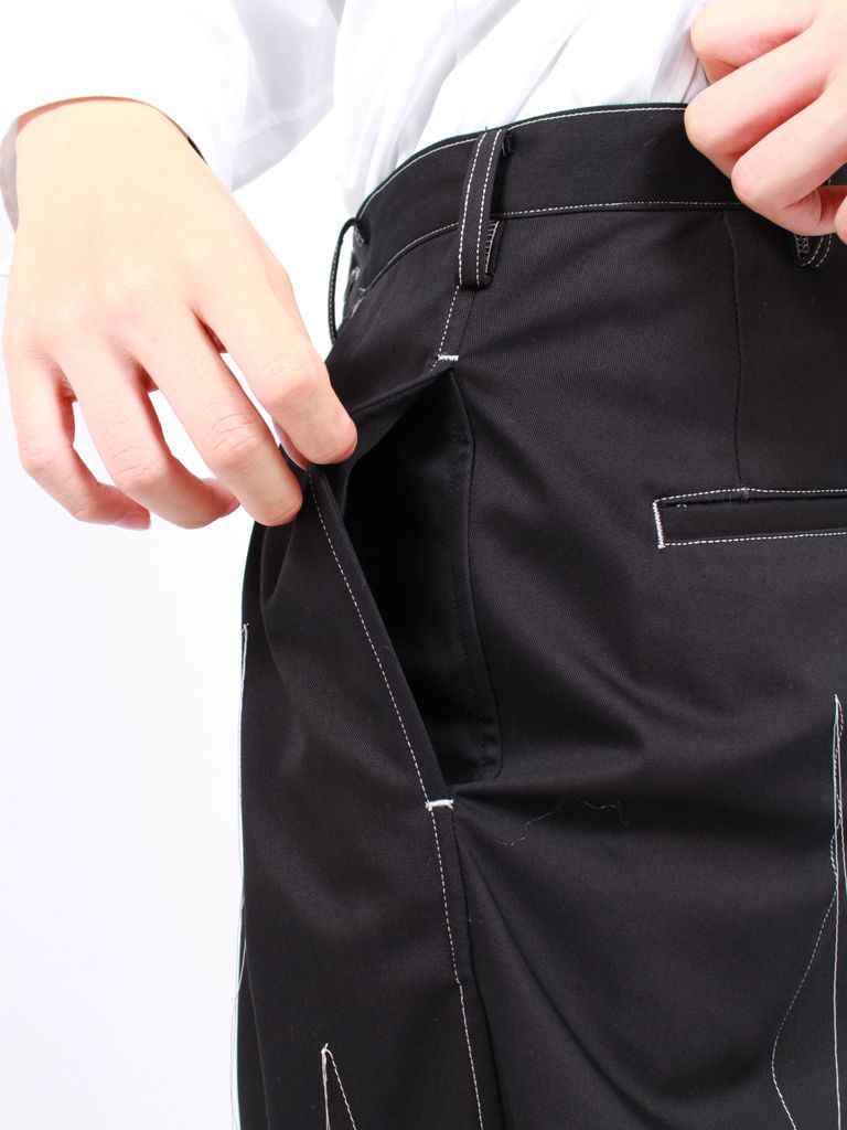 sulvam - 【24SS】ステッチデザイン ワイドパンツ / STITCH WIDE PANTS 