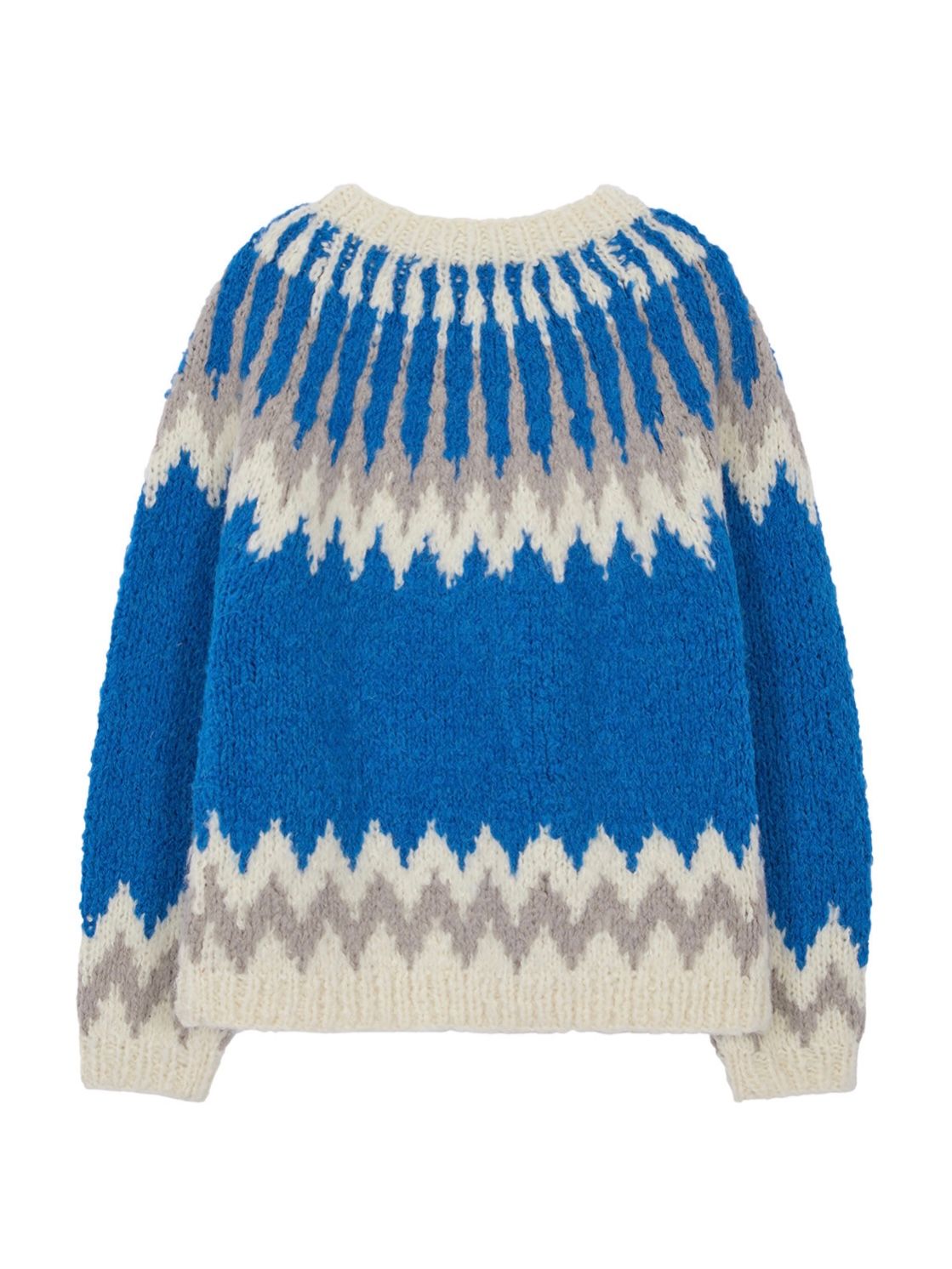 ANDERSSON BELL - 【21AW】UNISEX HANDMADE NORDIC CREW-NECK SWEATER / ブルー |  STORY