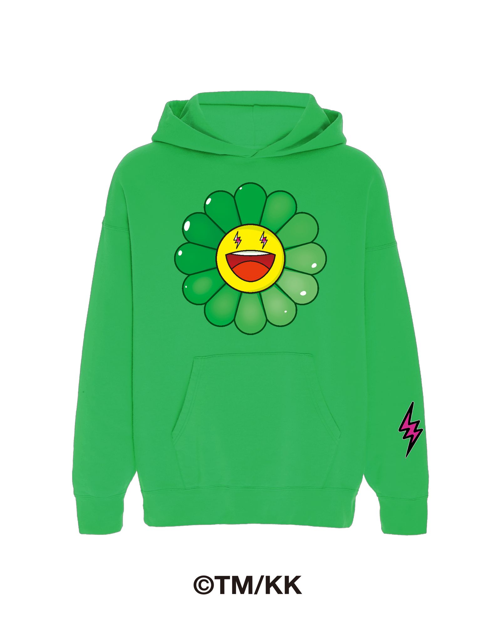 ビッグフラワープリント フーディー / Verde Flower Hoodie / グリーン - XS - グリーン