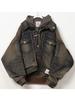 【26AW】レイヤード デニム ジャケット / LAYERED DENIM JACKET / ブラック