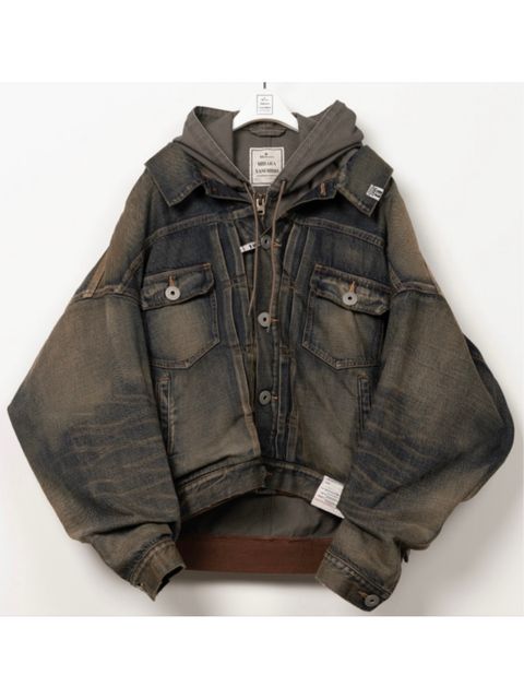 【26AW】レイヤード デニム ジャケット / LAYERED DENIM JACKET / ブラック