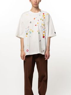 【26AW】 プライス ステッカー Tシャツ 半袖 ダメージ加工 / PRICE STICKER TEE / ホワイト