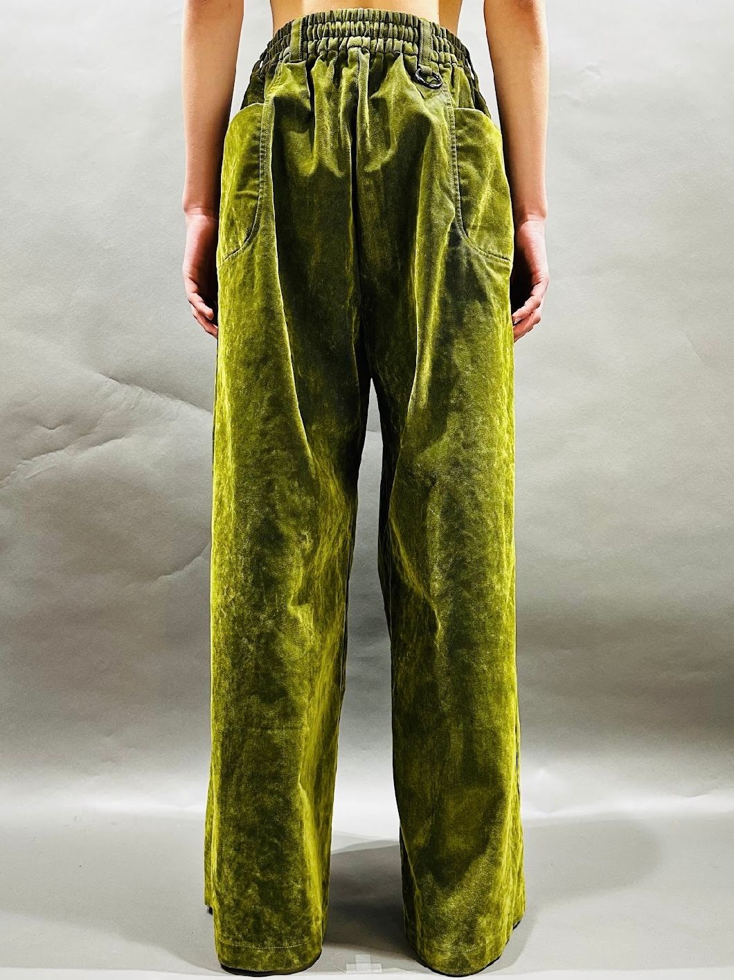 【25AW】フロッキー加工 カバード デニム 2サイド トラウザー パンツ / COVERED DENIM 2 SIDES TROUSERS / イエロー