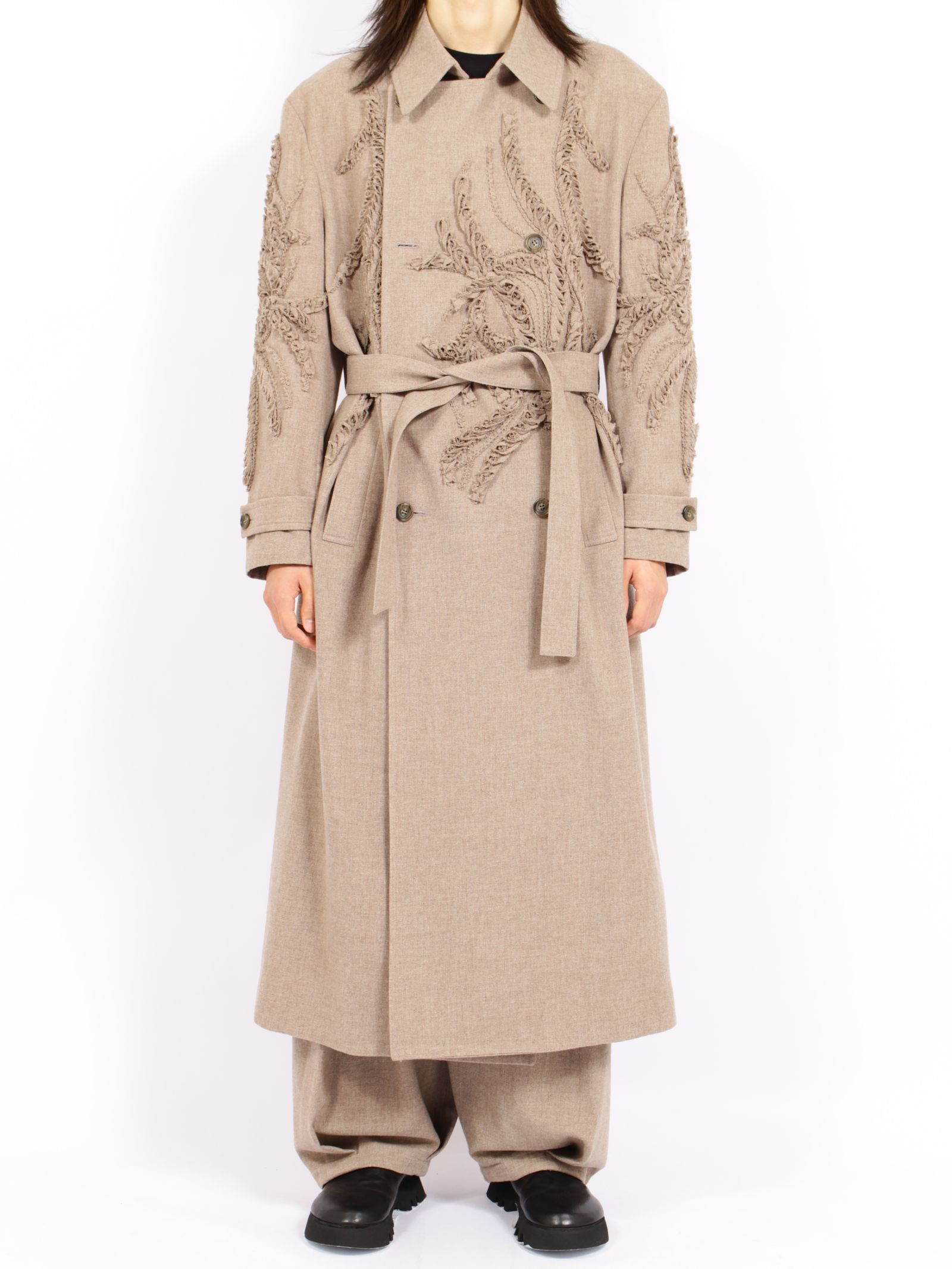 【26AW】ロング ウール コート / LONG WOOL COAT / ベージュ