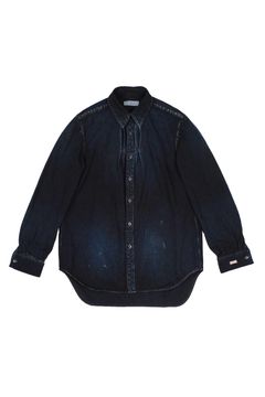 【27SS】 ユーズド デニム ピットマン ドレス シャツ / USED DENIM PITMAN DRESS SHIRT / DARK USED ( インディゴ )