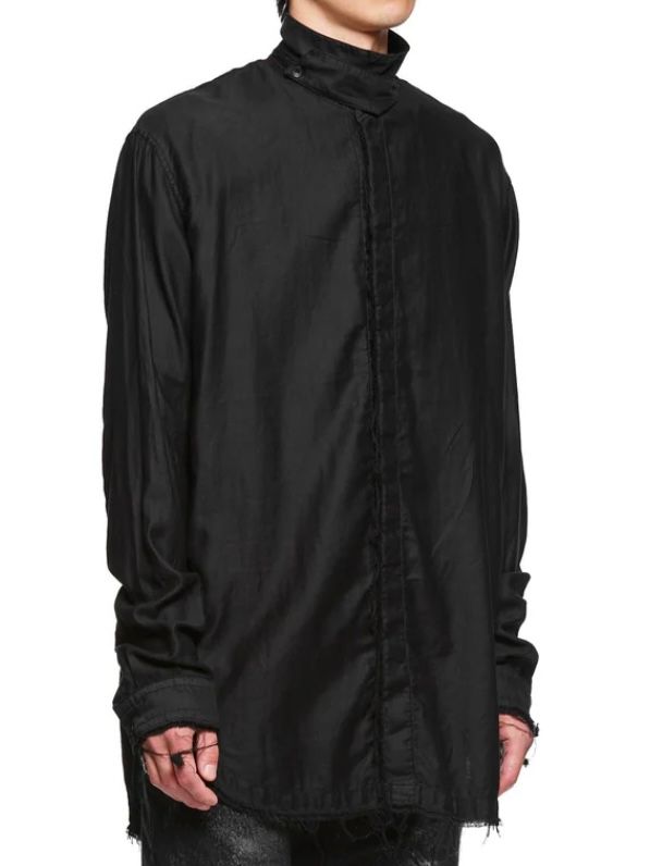 【25SS】コットンシルクツイル シャツ / COTTON/SILK TWILL / ブラック
