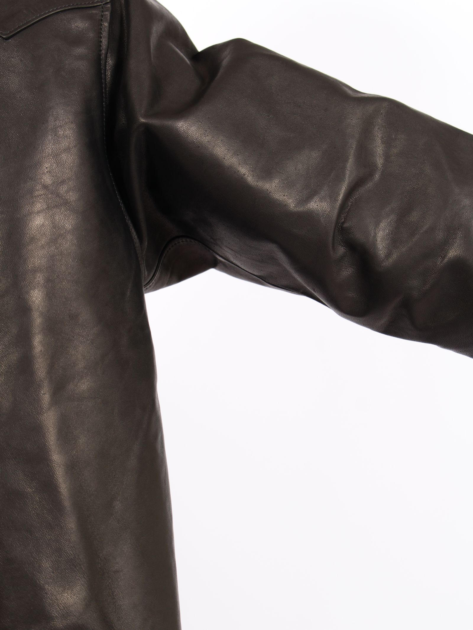 【26AW】ホースレザー シャツ ウエスタンシャツ / HORSE LEATHER SHIRTS / ブラック