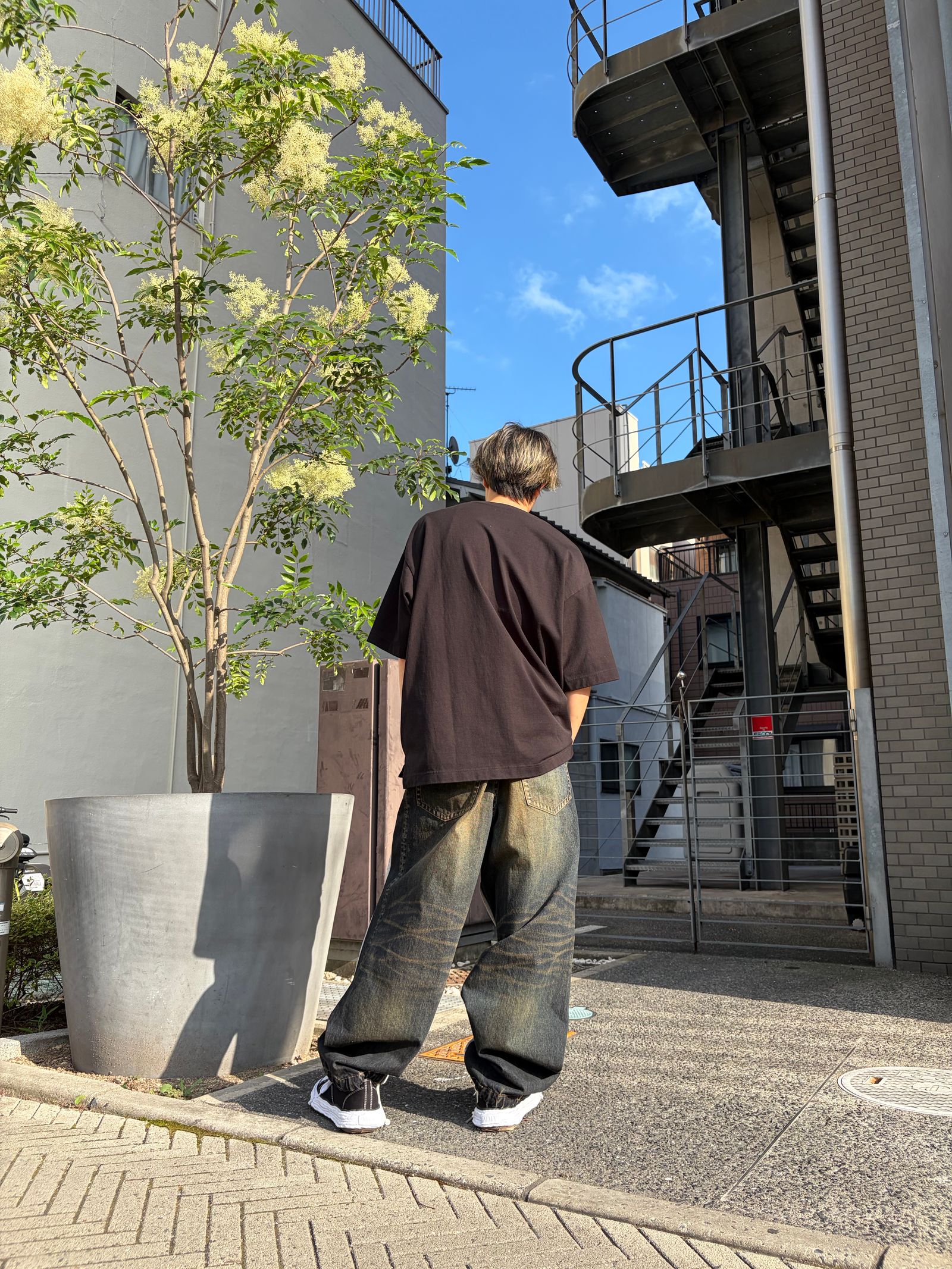 異素材で魅せる、夏のミハラコーデ