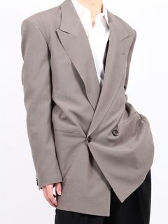 【25SS】インターライニング ポケット 2B ダブルジャケット / INTERLINING POCKET 2B DOUBLE BREASTED JACKET / グレー