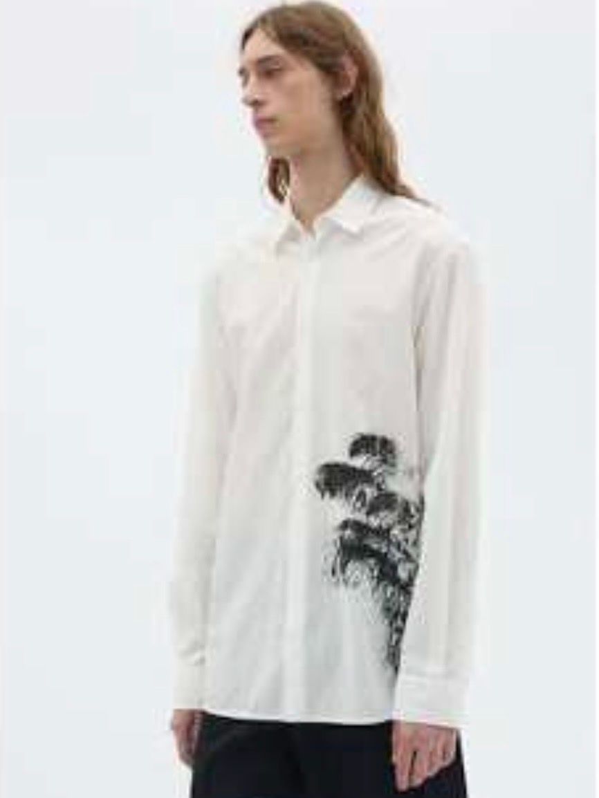 【27SS】フェイデッド フェザー プリント アンドレ クラシック シャツ / ANDRE CLASSIC SHIRT WITH "FADED FEATHERS" PRINT / ナチュラル ホワイト