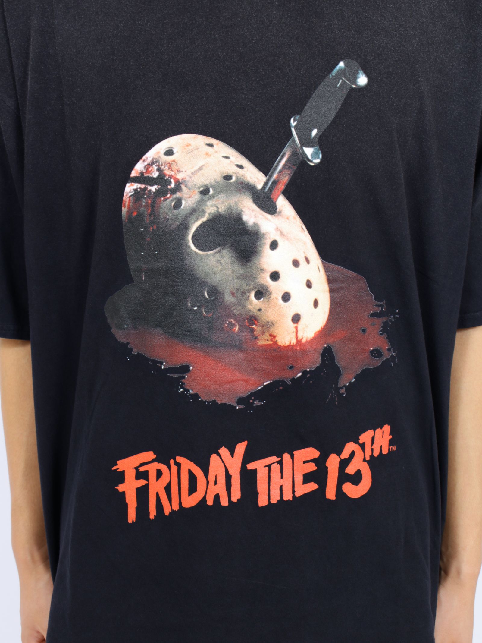 【13日の金曜日コラボ】ヴィンテージ エフェクト Tシャツ / x FRIDAY THE 13TH VINTAGE EFFECT T-SHIRT 01 / ブラック